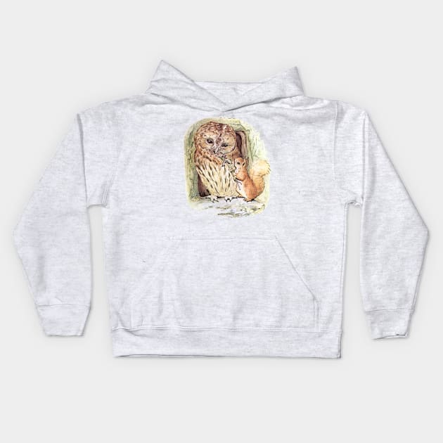 Squirrel Nutkin and Mr. Brown - Beatrix Potter Kids Hoodie by forgottenbeauty